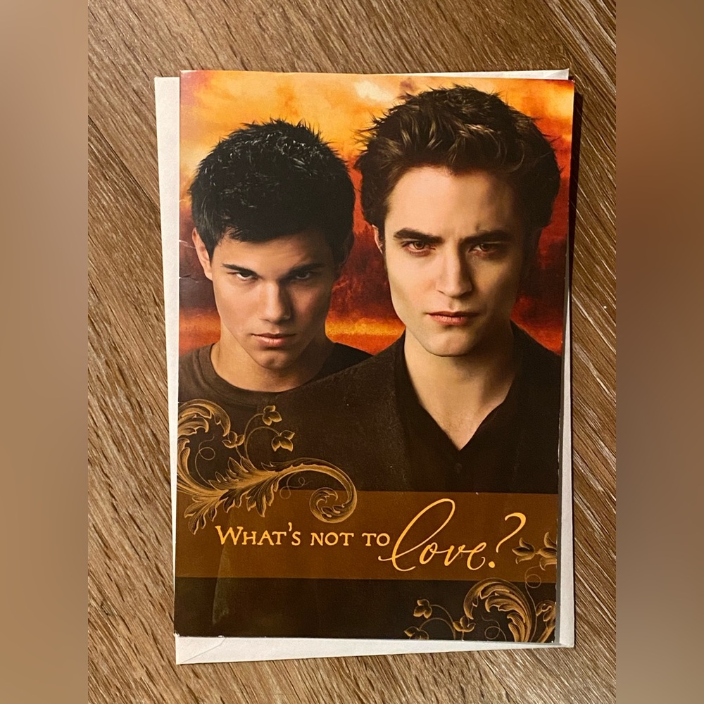 The Twilight Saga: New Moon Jacob & Edward Hallmark Birthday Card UNUSED
